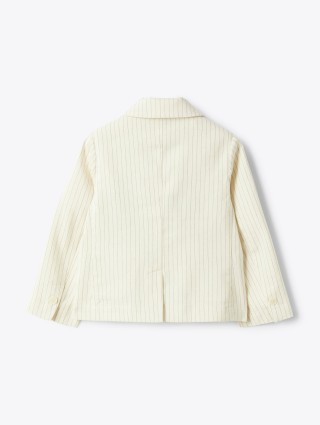 Молочний жакет IL GUFO у тонку смужку: фото 2 - Invogue