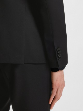 Чёрный пиджак BOSS из шерсти: фото 5 - Invogue