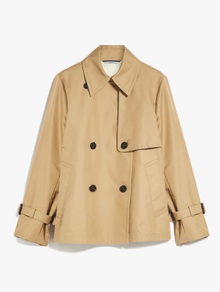 Бежевый короткий плащ WEEKEND MAX MARA: фото - Invogue