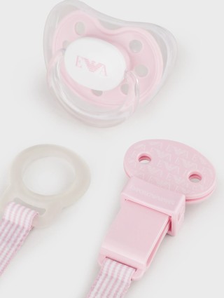 Рожева пляшка, пустушка EMPORIO ARMANI KIDS: фото 3 - Invogue