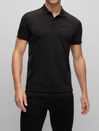 Чорне поло BOSS : фото 1 - Invogue