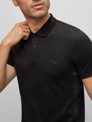 Чорне поло BOSS : фото 3 - Invogue