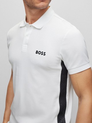 Біле поло BOSS : фото 3 - Invogue