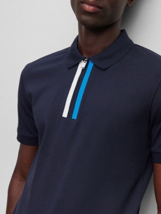 Темно-синє поло BOSS : фото 3 - Invogue