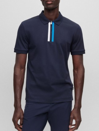 Темно-синє поло BOSS : фото 1 - Invogue