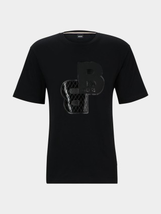 Чёрная футболка BOSS: фото - Invogue