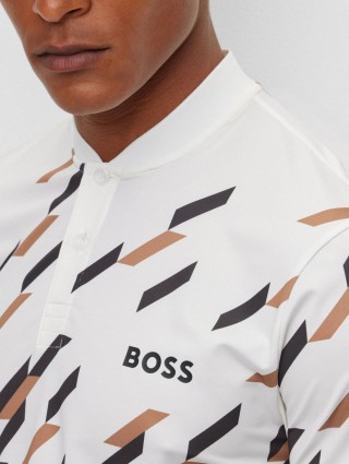 Белое поло BOSS: фото 3 - Invogue