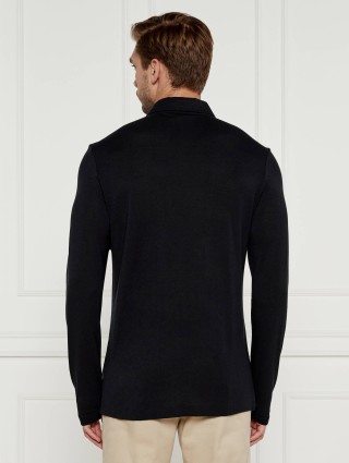 Чорне поло BOSS з довгим рукавом: фото 1 - Invogue