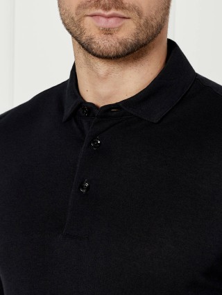 Чорне поло BOSS з довгим рукавом: фото 3 - Invogue