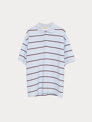 Синее  поло PUSHBUTTON из хлопка: фото - Invogue