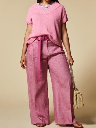 Розовый ремень MARINA RINALDI: фото 3 - Invogue