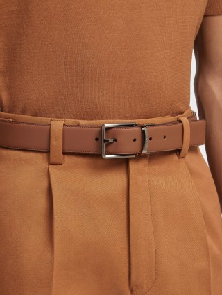 Двосторонній ремінь Zegna з фактурної шкіри: фото 1 - Invogue