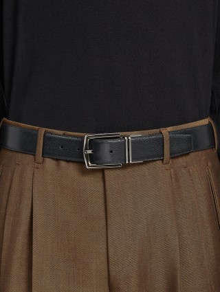 Черный ремень ZEGNA из кожи: фото 1 - Invogue
