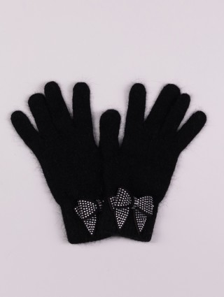 Чорні рукавички MONNALISA : фото 2 - Invogue