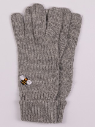 Серые перчатки MONNALISA: фото - Invogue