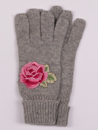 Серые перчатки MONNALISA: фото 1 - Invogue