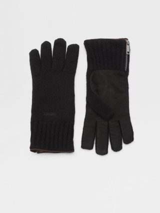 Черные перчатки ZEGNA из кашемира Oasi: фото - Invogue