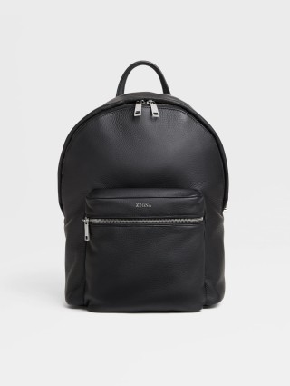 Черный рюкзак Hoodie ZEGNA из оленьей кожи: фото - Invogue