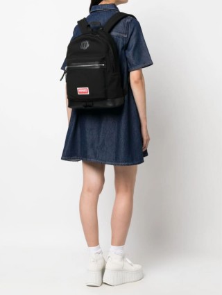 Чорний рюкзак KENZO з канвасу з нашивкою Boke Flower: фото 1 - Invogue