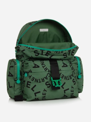 Зеленый рюкзак STELLA MCCARTNEY с принтом: фото 3 - Invogue