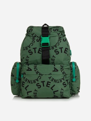 Зеленый рюкзак STELLA MCCARTNEY с принтом: фото - Invogue