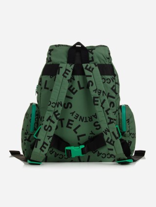 Зеленый рюкзак STELLA MCCARTNEY с принтом: фото 2 - Invogue