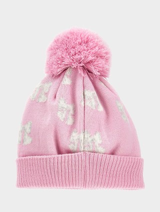 Розовая шапка MONNALISA: фото 1 - Invogue