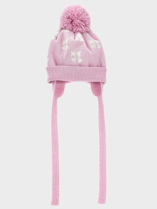 Розовая шапка MONNALISA: фото 2 - Invogue