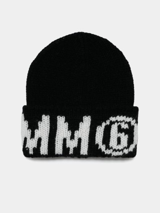 Чёрная шапка MM6 MAISON MARGIELA KIDS: фото - Invogue