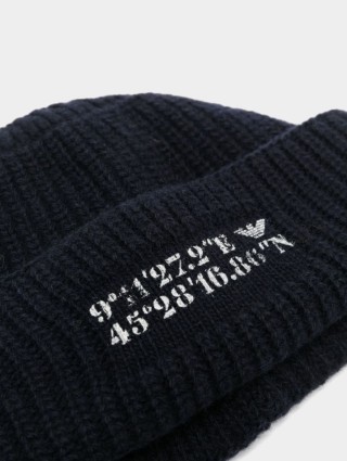 Синя шапка EMPORIO ARMANI KIDS : фото 1 - Invogue