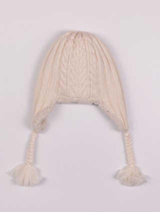 Біла шапка MONCLER ENFANT: фото 1 - Invogue