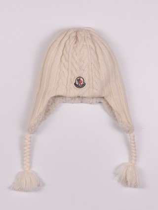 Біла шапка MONCLER ENFANT: фото - Invogue