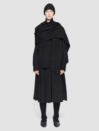 Чорний шарф Joseph в’язаний: фото 2 - Invogue