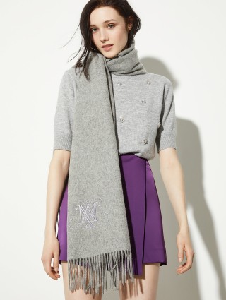 Сірий шарф Max&Co вовняний: фото 2 - Invogue