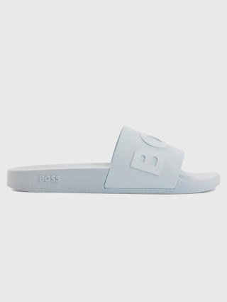 Блакитні шльопанці BOSS : фото - Invogue