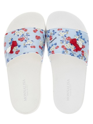 Блакитні шльопанці MONNALISA : фото 3 - Invogue