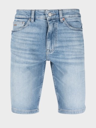 Бирюзовые шорты джинс BOSS: фото - Invogue