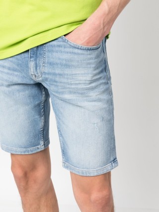 Бирюзовые шорты джинс BOSS: фото 3 - Invogue