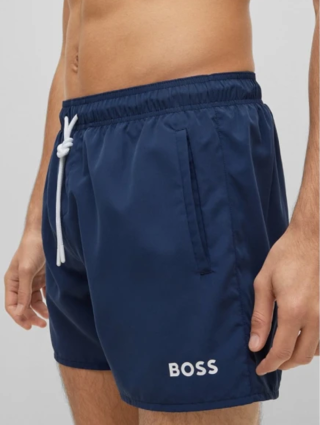 Синие шорты пляж BOSS: фото 3 - Invogue