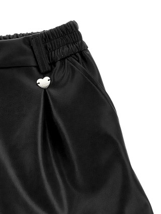 Чёрные шорты MONNALISA: фото 2 - Invogue