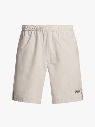 Бежевые шорты Boss с логотипом: фото - Invogue