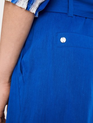 Синие шорты Marc Cain из смеси льна и вискозы: фото 6 - Invogue