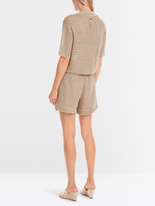 Бежевые шорты Marc Cain из смеси хлопка и вискозы: фото 2 - Invogue