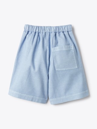 Блакитні шорти IL GUFO з суміші бавовни та льону: фото 2 - Invogue