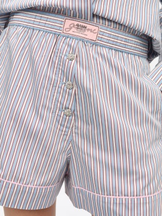 Голубые шорты GANNI : фото 4 - Invogue