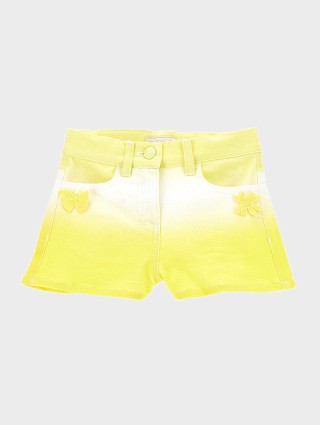 Жёлтые шорты джинс MONNALISA: фото - Invogue