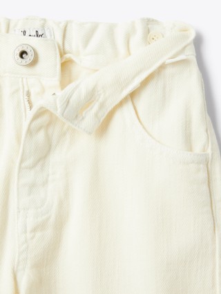 Молочные джинсы IL GUFO из хлопкового денима: фото 2 - Invogue