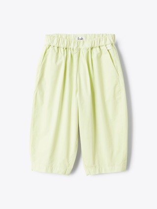 Зелені штани IL GUFO з еластичного бавовняного попліну: фото - Invogue