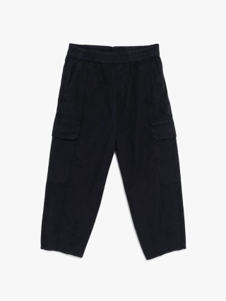 Темно-сині брюки EMPORIO ARMANI KIDS з бавовни: фото - Invogue