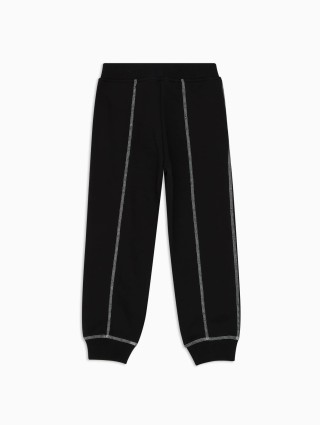 Чорні джогери EMPORIO ARMANI з контрастним логотипом: фото 1 - Invogue